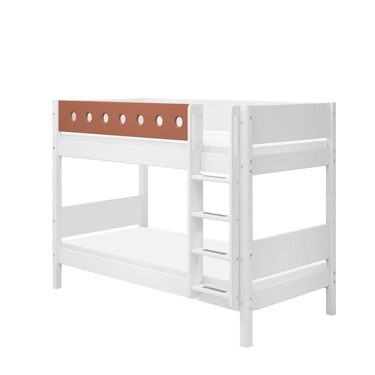 Flexa Bunk Beds With Straight Ladder White/Pink Les Petits