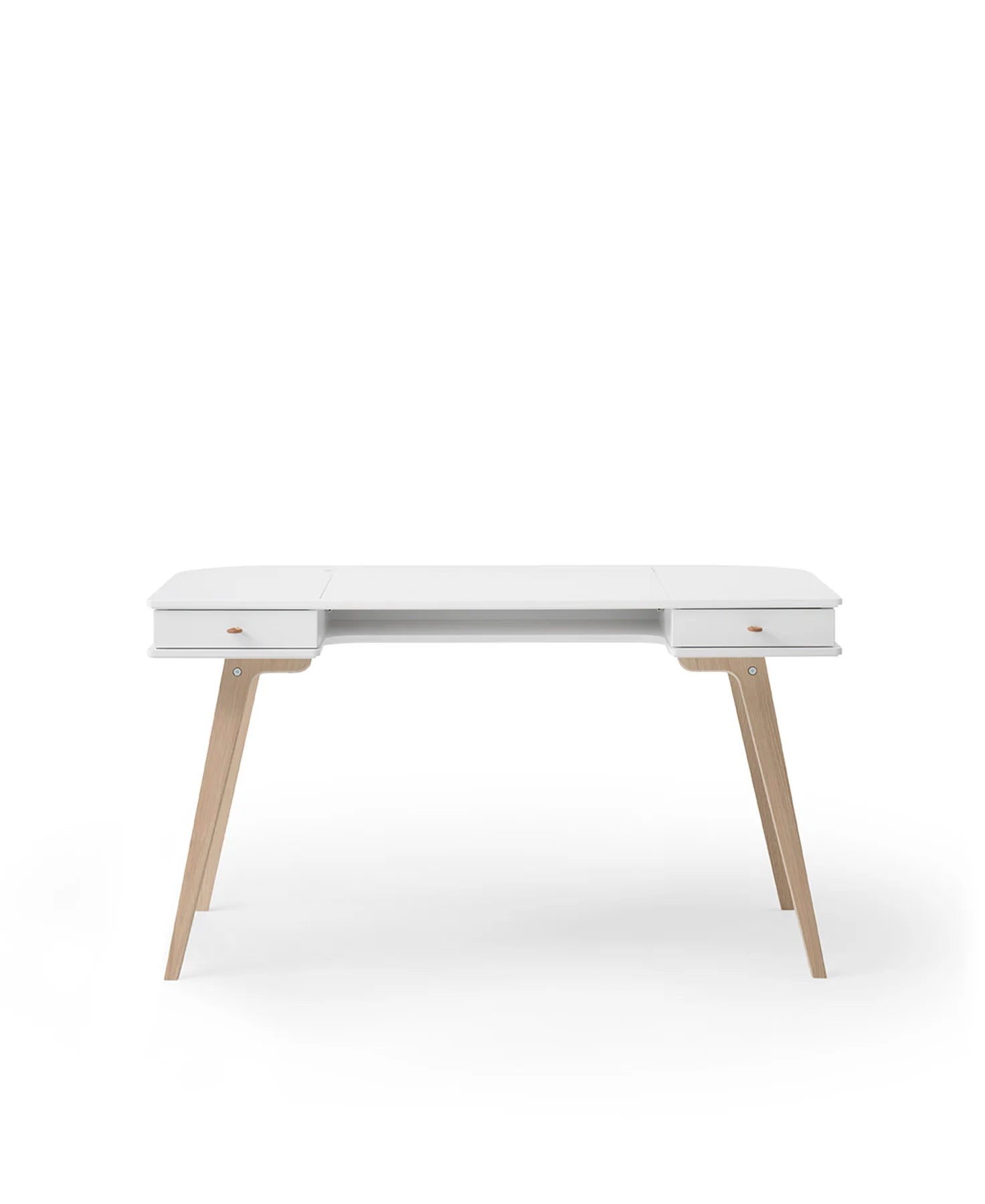 Bureau Wood 66 cm, Blanc/Chêne