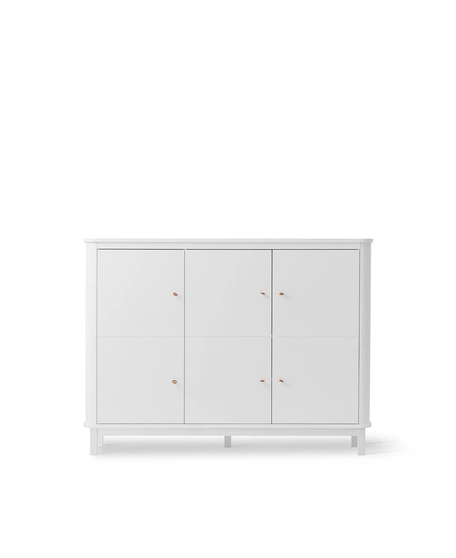 Wood 3-Door Multi-Storage Cabinet, White