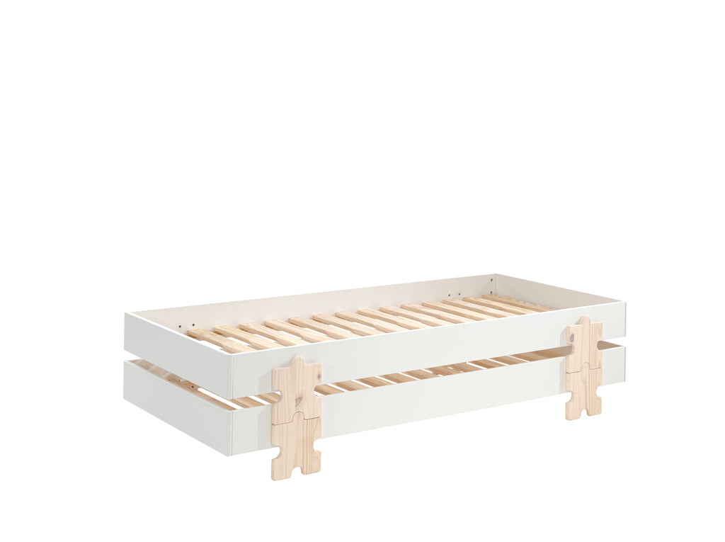 VIPACK  Combinazione MODULO - Set di 3 letti per bambini 90 x 200 cm  Bianco - Les Petits