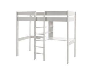 Vipack Letto a Soppalco + Divano Letto - Bianco - 90 x 200 cm - Pino  Massiccio e MDF - Divano con Materasso Incluso e Doghe Inclusi unisex  (bambini)