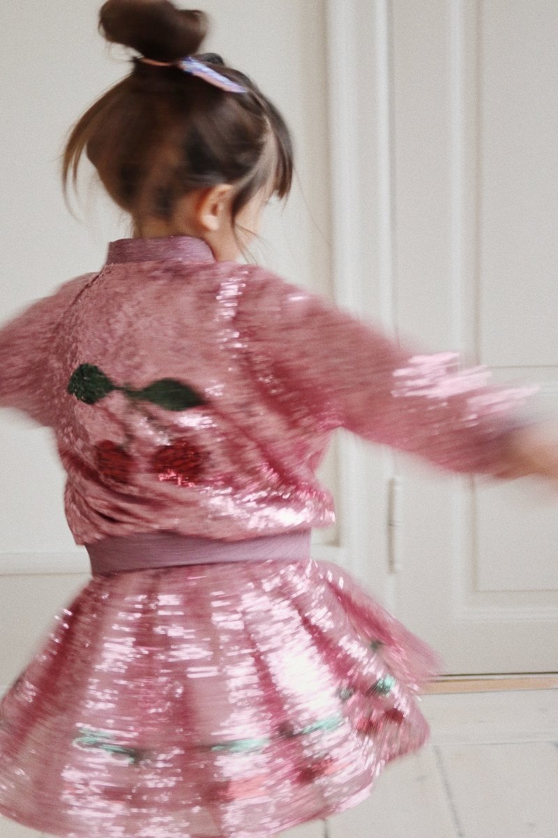 KONGES SLØJD - Veste Bomber À Sequins Starla - Rose - Les Petits