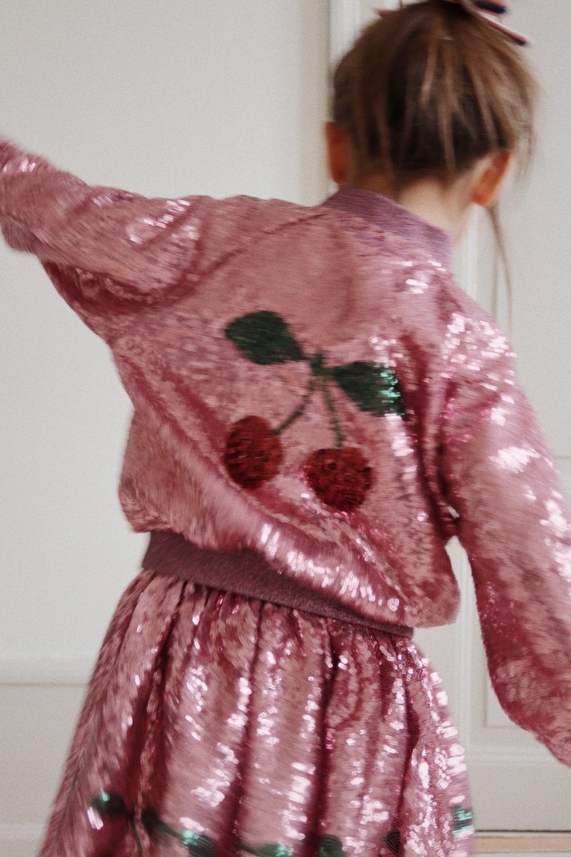 KONGES SLØJD - Veste Bomber À Sequins Starla - Rose - Les Petits