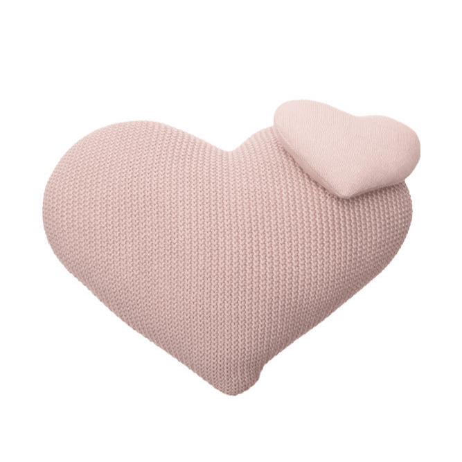 LORENA CANALS - Coussin Coeur D'amour Rose Tricoté - Les Petits