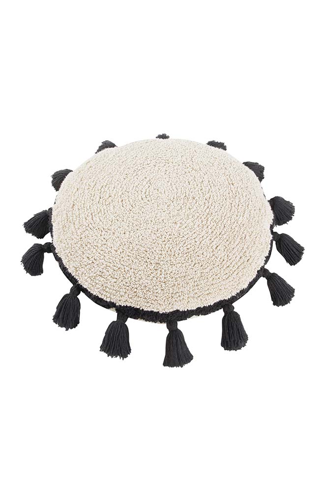 LORENA CANALS - Coussin de Sol Cercle Noir - Les Petits