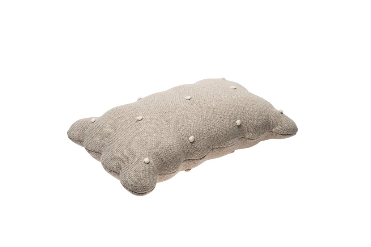 LORENA CANALS - Coussin Tricoté Biscuit Dune Blanc - Les Petits