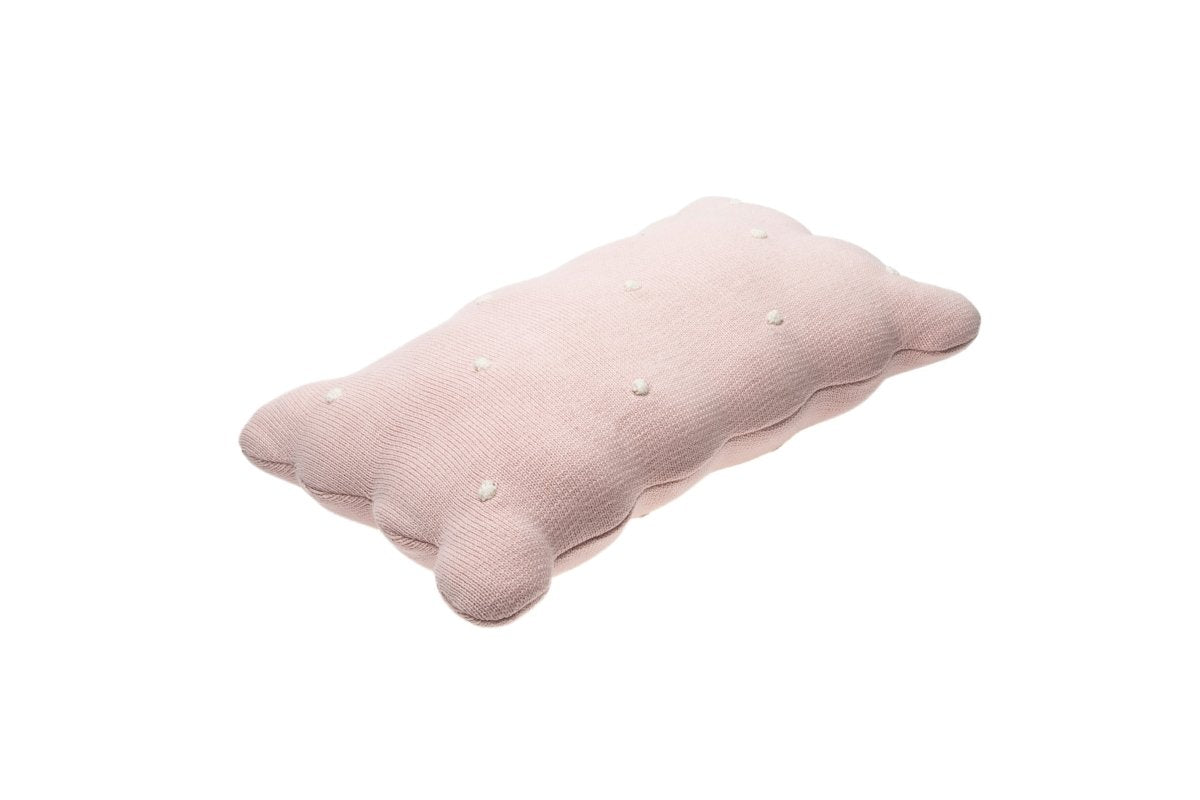 LORENA CANALS - Coussin Tricoté Biscuit Rose - Les Petits