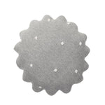 LORENA CANALS - Coussin Tricoté Rond Biscuit Gris - Les Petits