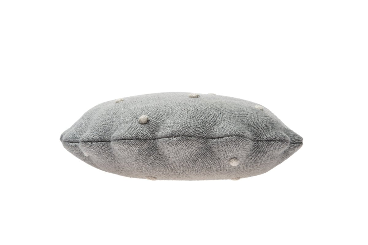 LORENA CANALS - Coussin Tricoté Rond Biscuit Gris - Les Petits