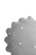 LORENA CANALS - Coussin Tricoté Rond Biscuit Gris - Les Petits