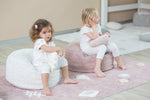 LORENA CANALS - Coussin Tricoté Rond Biscuit Rose Perle - Les Petits