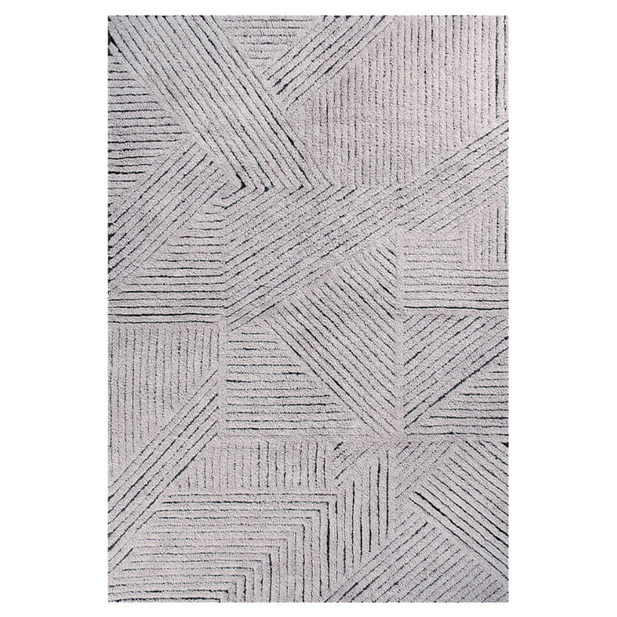 LORENA CANALS - Tapis en Laine Lavable Chia Noir 170 X 240 cm - Les Petits