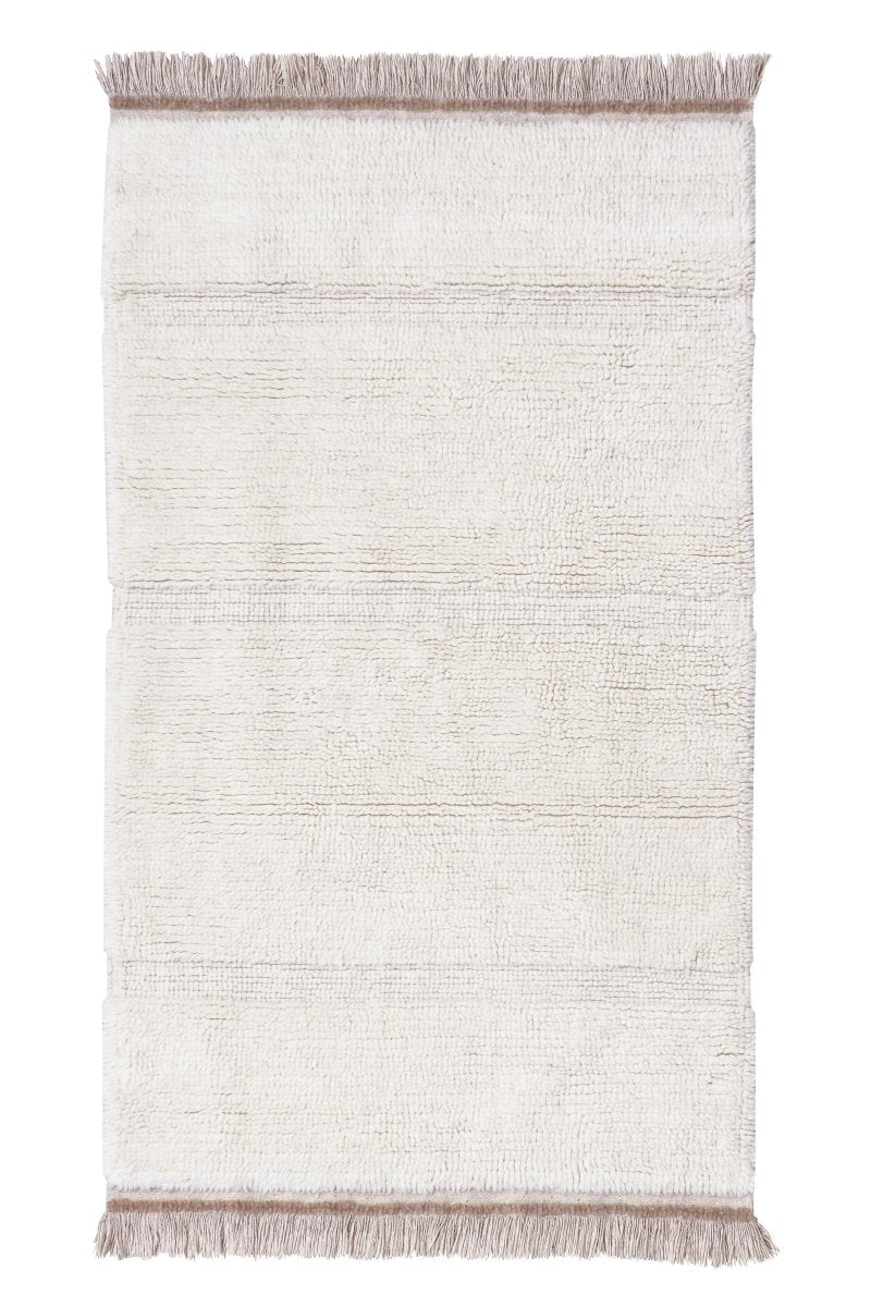 LORENA CANALS - Tapis en Laine Lavable Steppe Blanc - 5 Tailles Disponibles - Les Petits