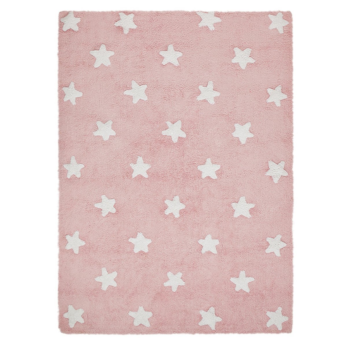 LORENA CANALS - Tapis Lavable Etoiles Rose 120 x 160 Cm - Les Petits