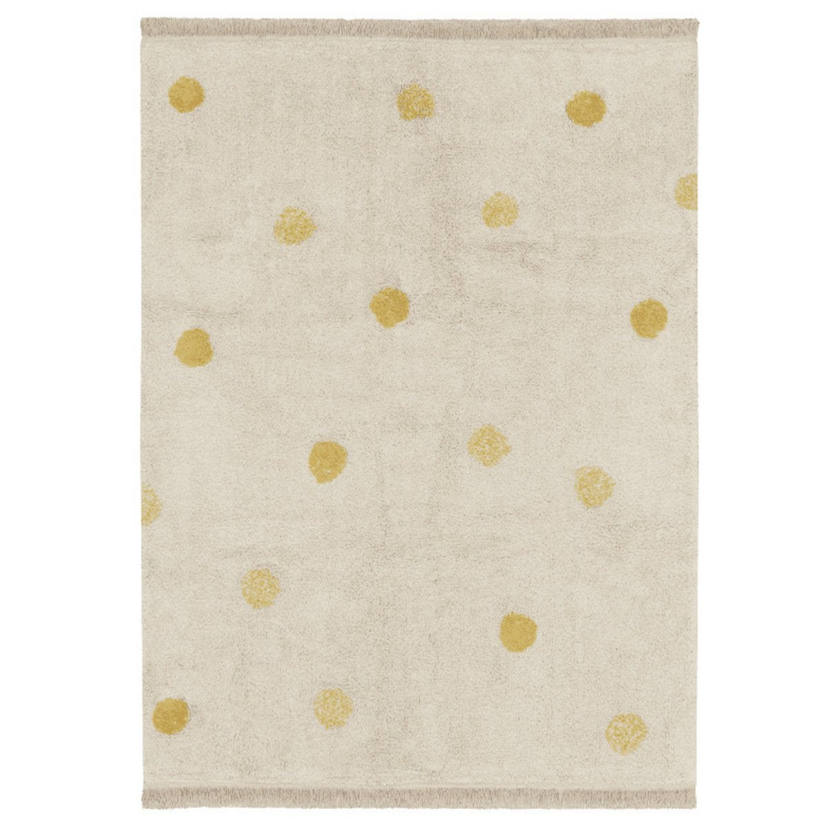 LORENA CANALS - Tapis Lavable Hippy Pois Naturel - Miel 120 X 160 Cm - Les Petits