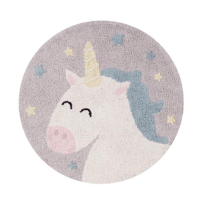 LORENA CANALS - Tapis Lavable Licorne Ø 100 Cm - Les Petits