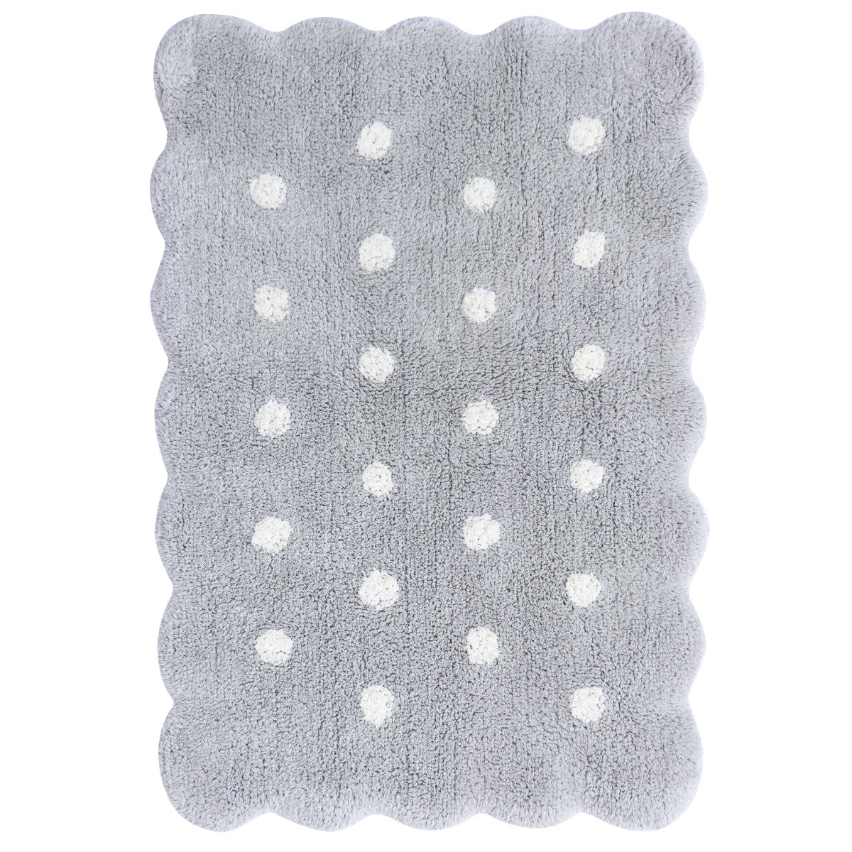 LORENA CANALS - Tapis Lavable Mini Biscuit Gris Perle 70 X 100 Cm - Les Petits