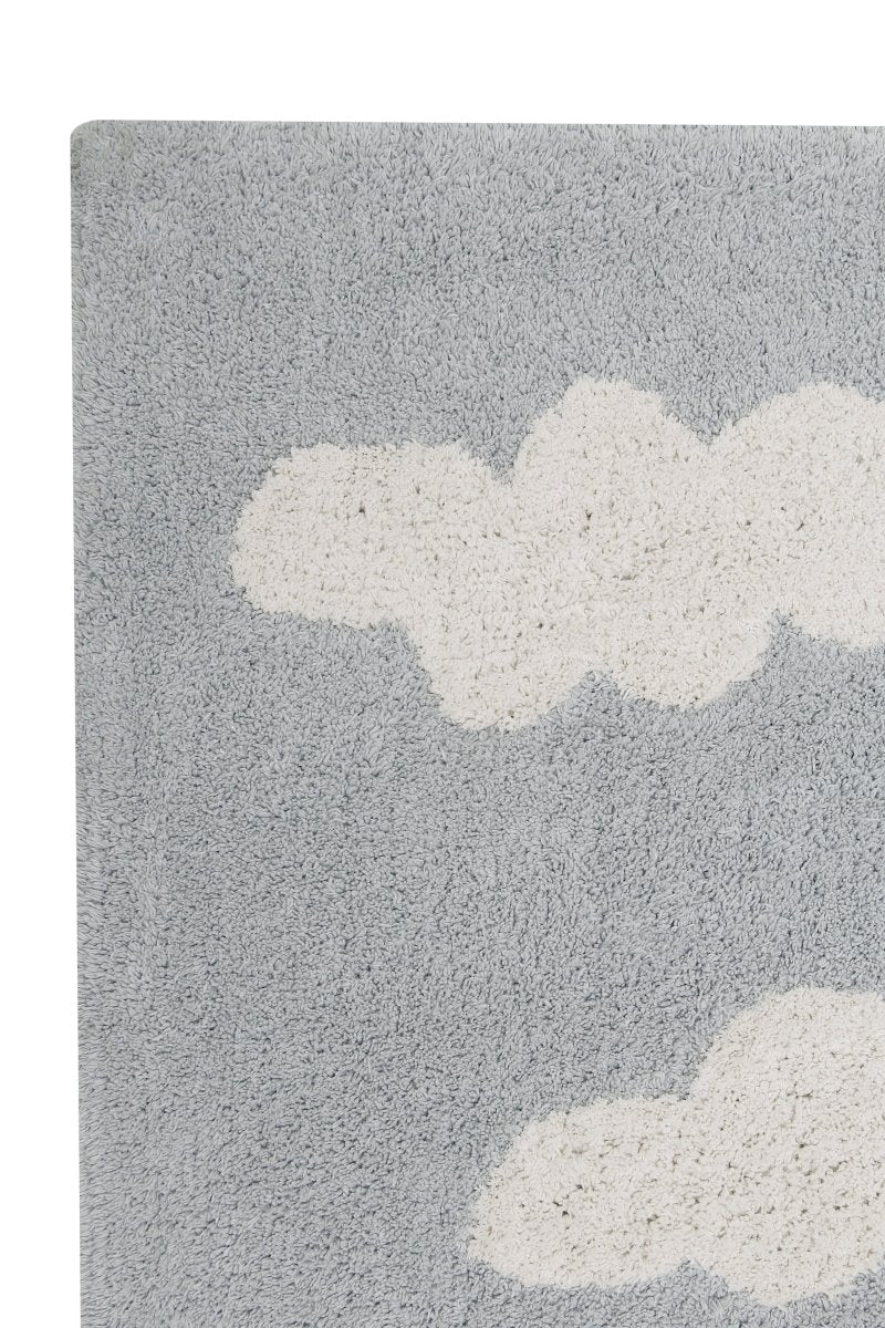 LORENA CANALS - Tapis Lavable Nuages Gris 120 X 160 Cm - Les Petits