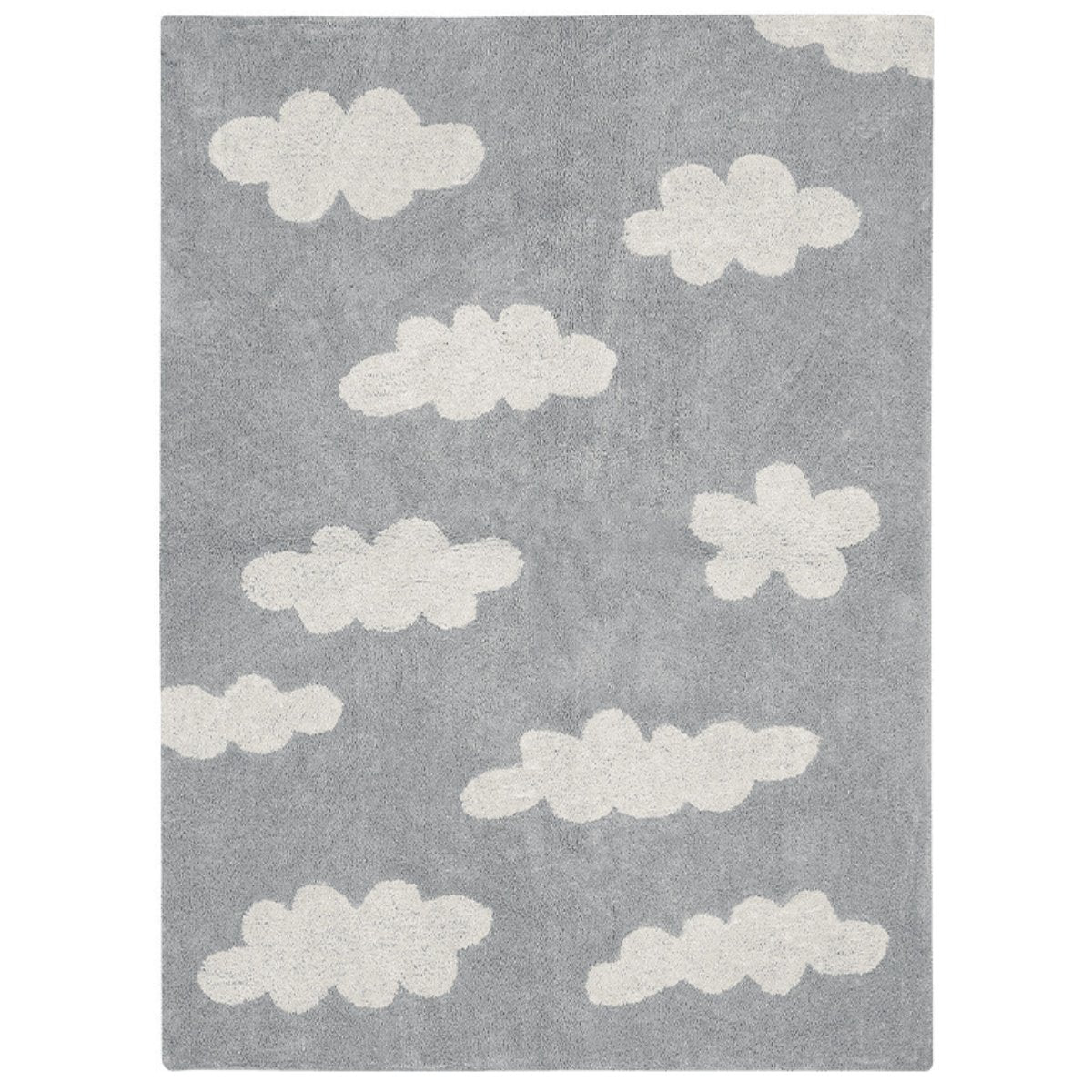 LORENA CANALS - Tapis Lavable Nuages Gris 120 X 160 Cm - Les Petits