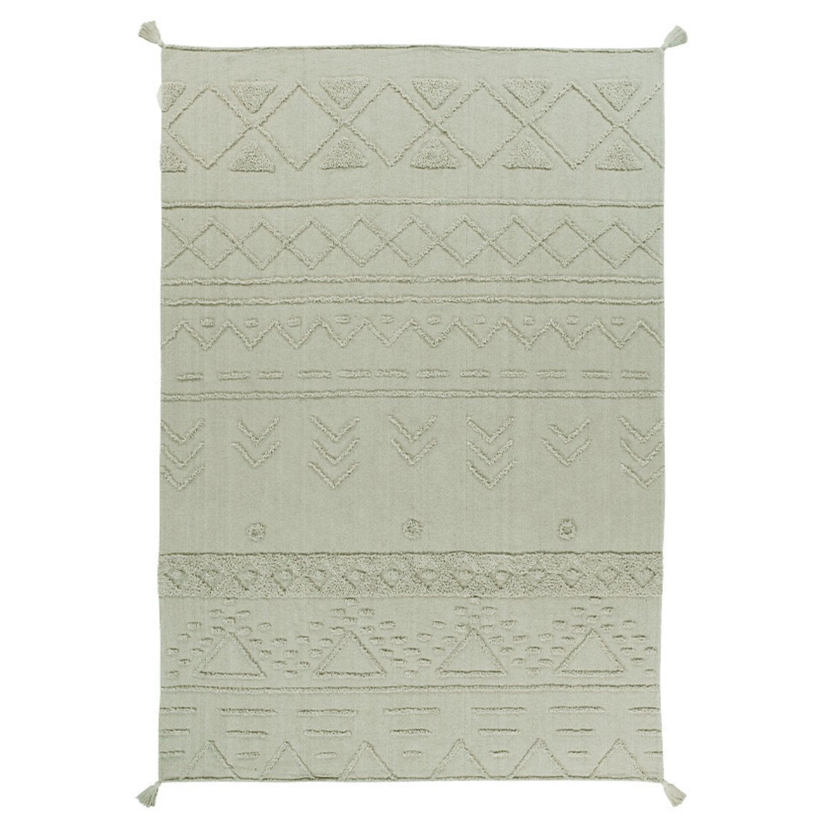 LORENA CANALS - Tapis Lavable Tribu Olive 120 X 160 Cm - Les Petits