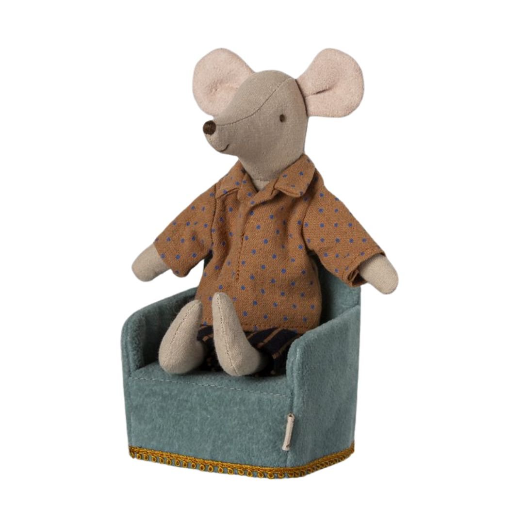 MAILEG - Chaise Pliante Souris Menthe - Les Petits