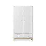 OLIVER FURNITURE - Armoire 2 Portes Wood, Blanc/Chêne - Les Petits