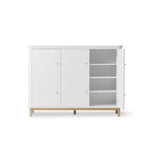 OLIVER FURNITURE - Armoire Multi - Rangement 3 Portes, Blanc/Chêne - Les Petits