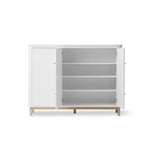 OLIVER FURNITURE - Armoire Multi - Rangement 3 Portes, Blanc/Chêne - Les Petits