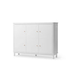 OLIVER FURNITURE - Armoire Multi - Rangement 3 Portes Wood, Blanc - Les Petits