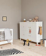 OLIVER FURNITURE - Armoire Multi - Rangement 3 Portes Wood, Blanc - Les Petits