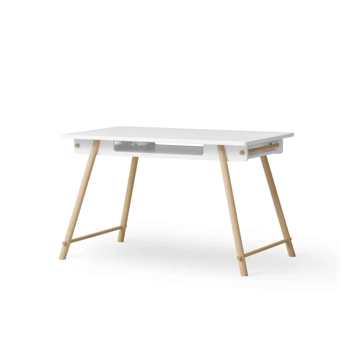 OLIVER FURNITURE - Bureau Junior Camp, Ajustable En Hauteur, Blanc/Chêne - Les Petits