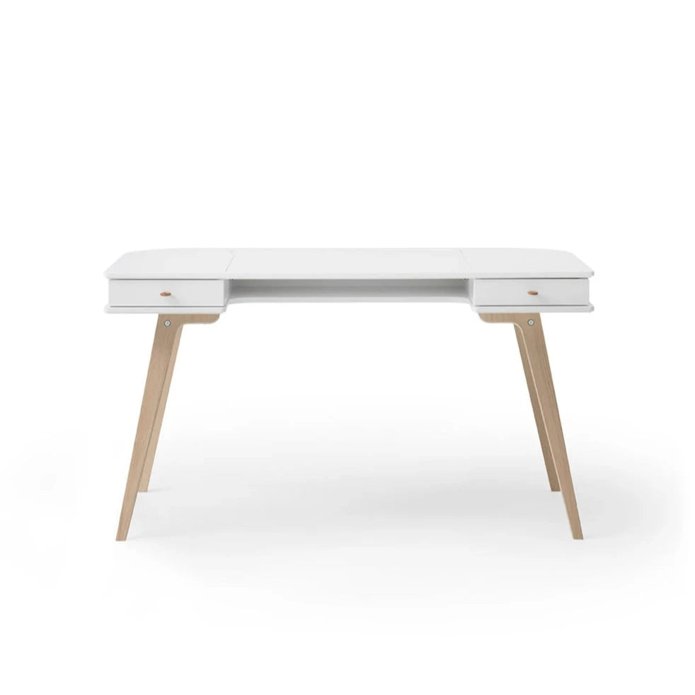 OLIVER FURNITURE - Bureau Wood 66 cm, Blanc/Chêne - Les Petits