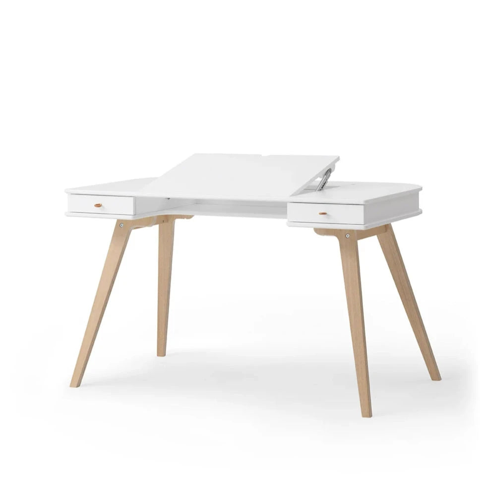 OLIVER FURNITURE - Bureau Wood 72,6 cm, Blanc/Chêne - Les Petits