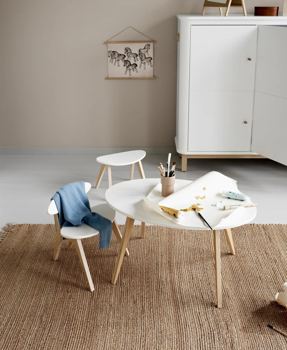 OLIVER FURNITURE - Chaise Wood PingPong, Blanc/Chêne - Les Petits