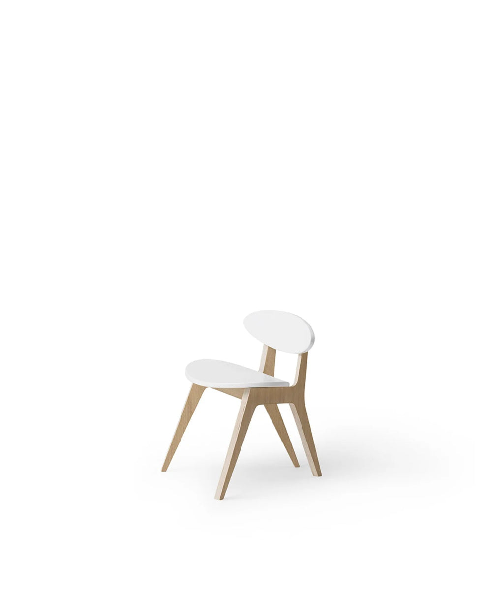 OLIVER FURNITURE - Chaise Wood PingPong, Blanc/Chêne - Les Petits