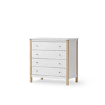 OLIVER FURNITURE - Commode 4 Tiroirs Wood, Blanc/Chêne - Les Petits