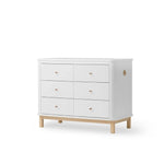 OLIVER FURNITURE - Commode 6 Tiroirs Wood, Blanc/Chêne - Les Petits