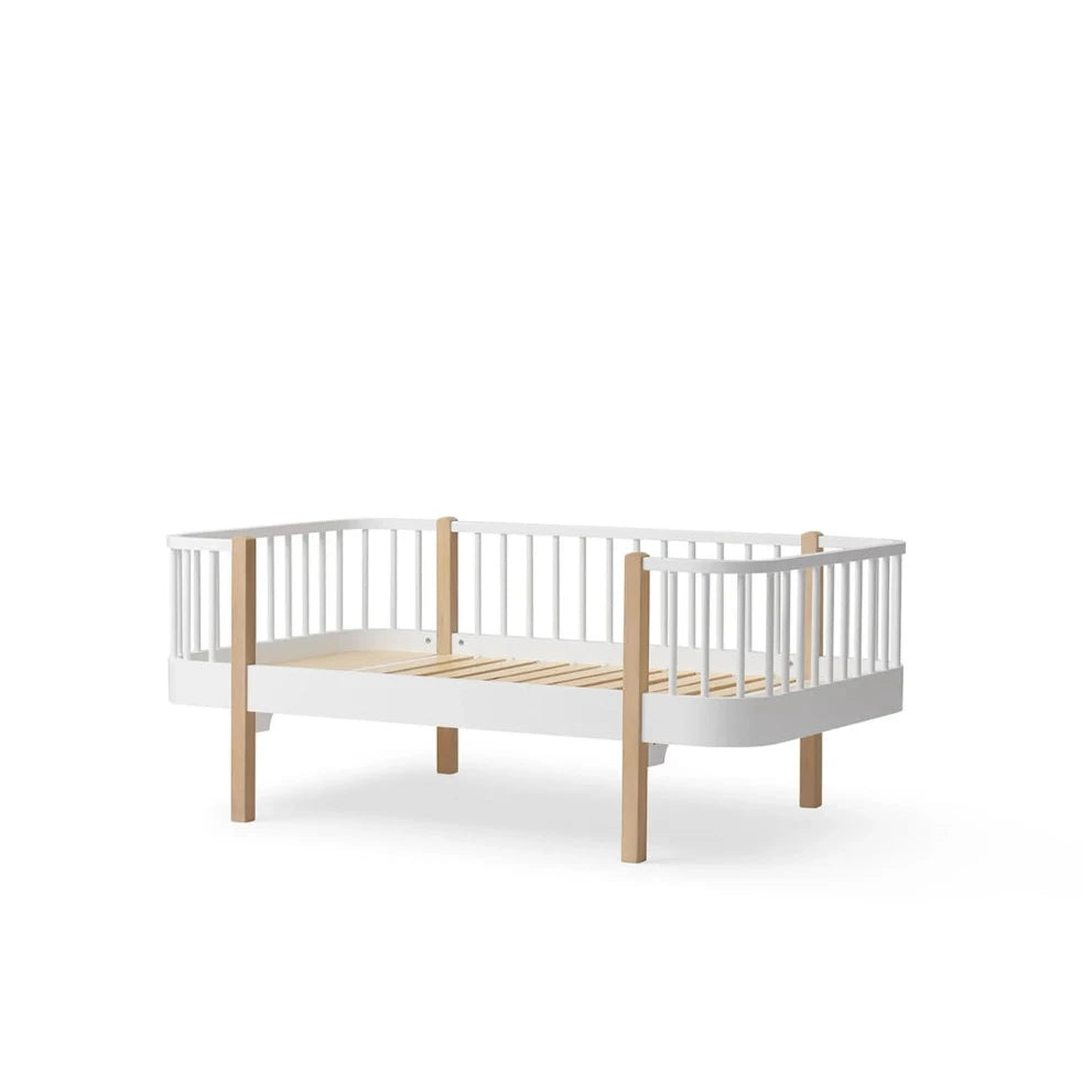 OLIVER FURNITURE - Lit Banquette Junior Wood Original, Blanc/Chêne - Les Petits