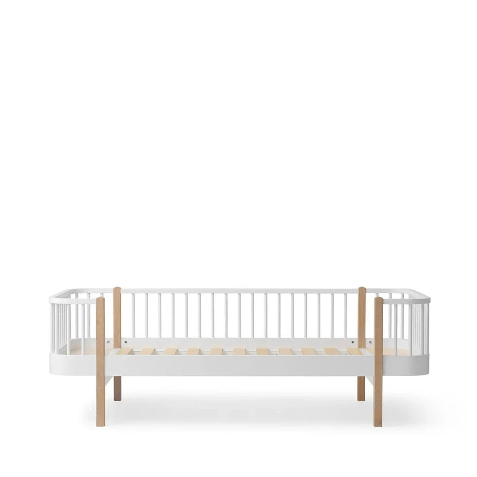 OLIVER FURNITURE - Lit Banquette Wood Original, Blanc/Chêne - Les Petits