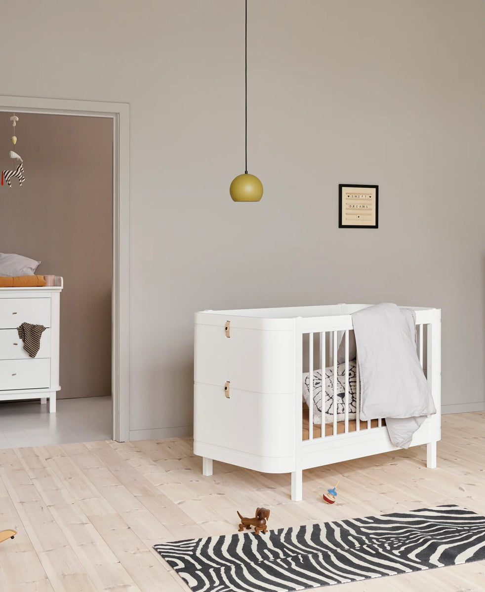 OLIVER FURNITURE - Lit Bébé Évolutif Wood Mini+, Blanc - Les Petits