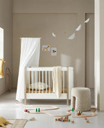 OLIVER FURNITURE - Lit Bébé Évolutif Wood Mini+, Blanc/Chêne - Les Petits