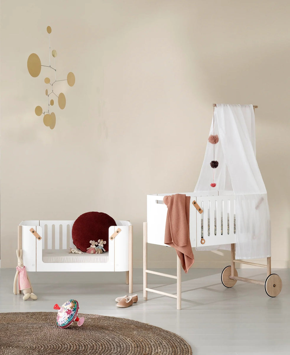 OLIVER FURNITURE - Lit Cododo Wood Avec Kit Conversion - Blanc/Chêne - Les Petits