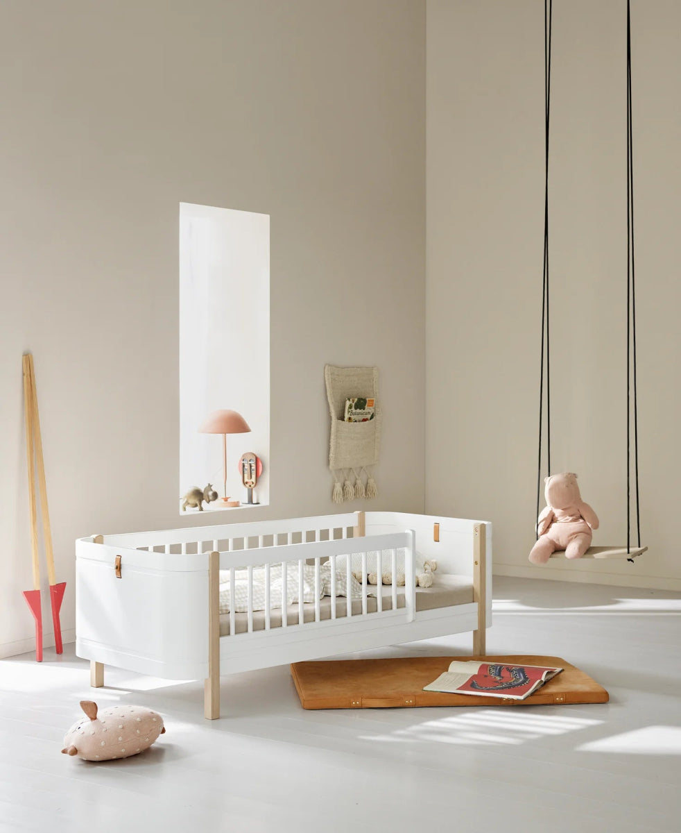 OLIVER FURNITURE - Lit Junior Wood Mini+, Blanc/Chêne - Les Petits