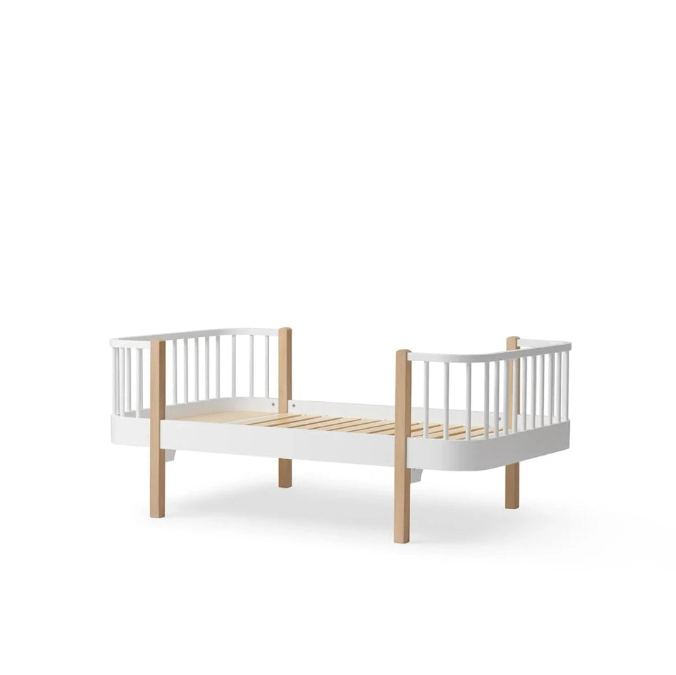 OLIVER FURNITURE - Lit Junior Wood Original, Blanc/Chêne - Les Petits