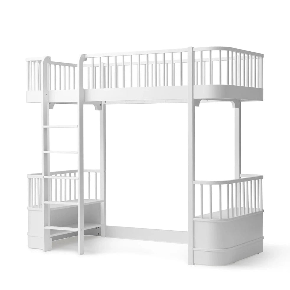 OLIVER FURNITURE - Lit Mezzanine Haut Wood Original, Blanc - Les Petits