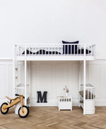 OLIVER FURNITURE - Lit Mezzanine Haut Wood Original, Blanc - Les Petits