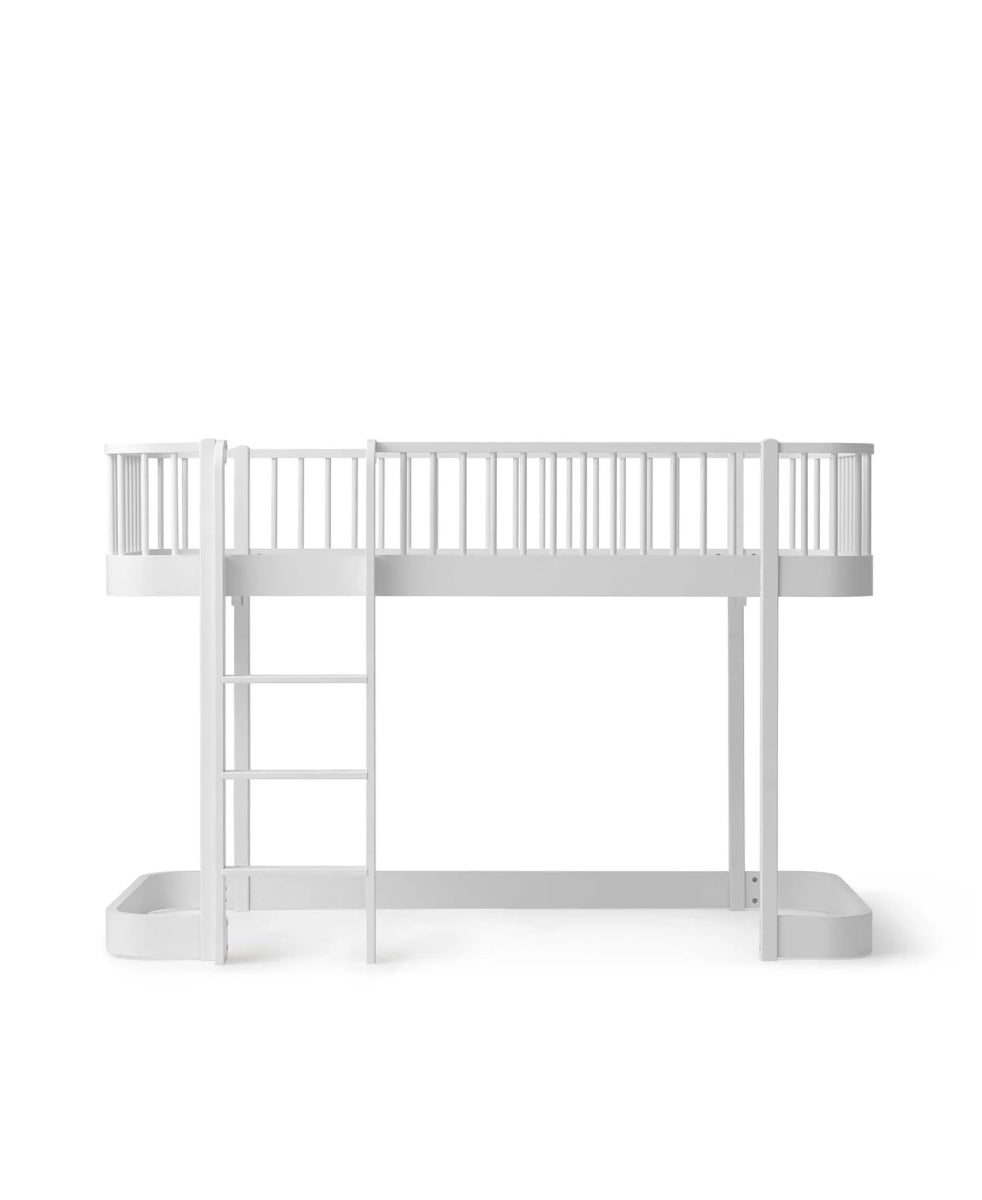 OLIVER FURNITURE - Lit Mezzanine Mi - haut Wood Original, Blanc - Les Petits