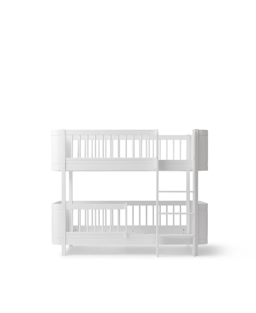 OLIVER FURNITURE - Lit Superposé Mi - haut Wood Mini+, Blanc - Les Petits