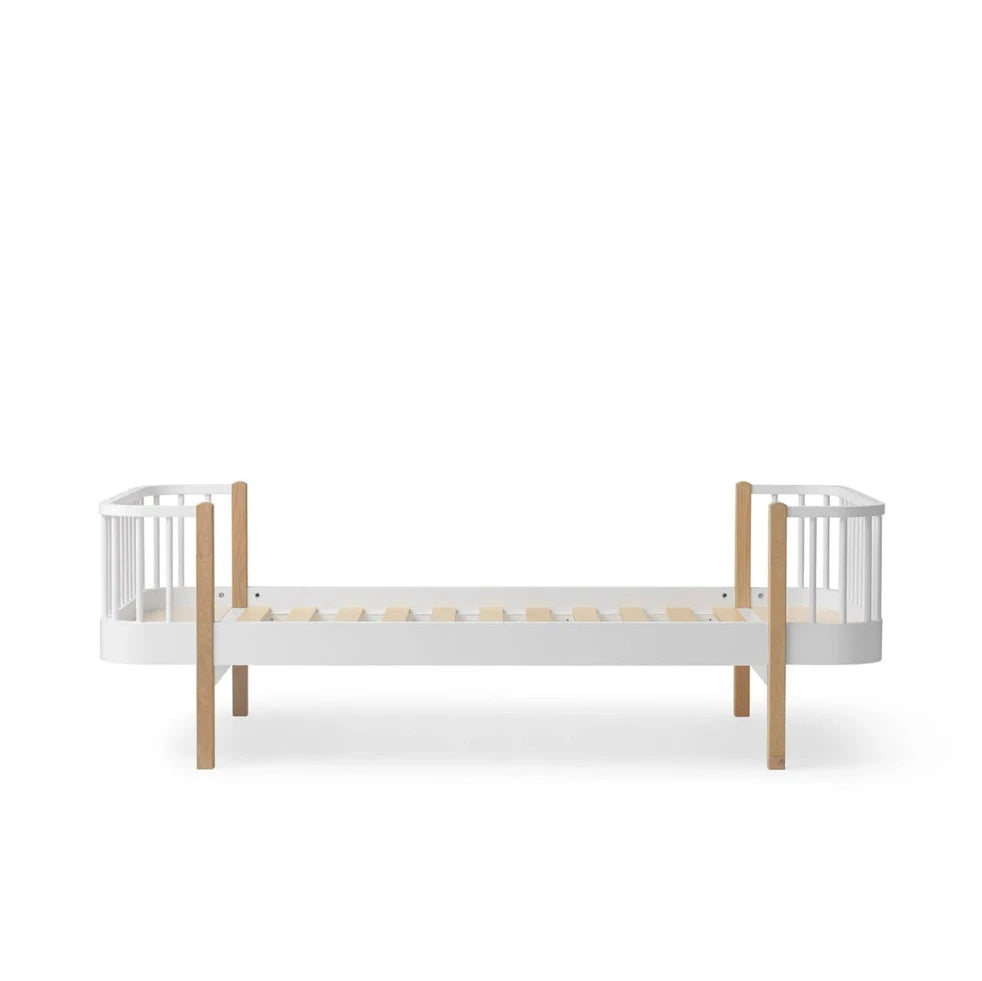 OLIVER FURNITURE - Lit Wood Original, Blanc/Chêne - Les Petits