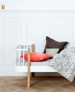 OLIVER FURNITURE - Lit Wood Original, Blanc/Chêne - Les Petits